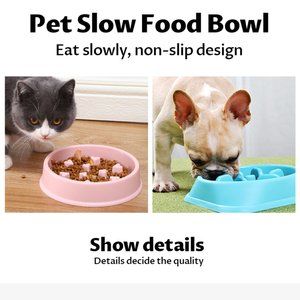 Dog feeder Bowl Puzzle Anti Gulping Interactive Bloat Durable Preventing Choking